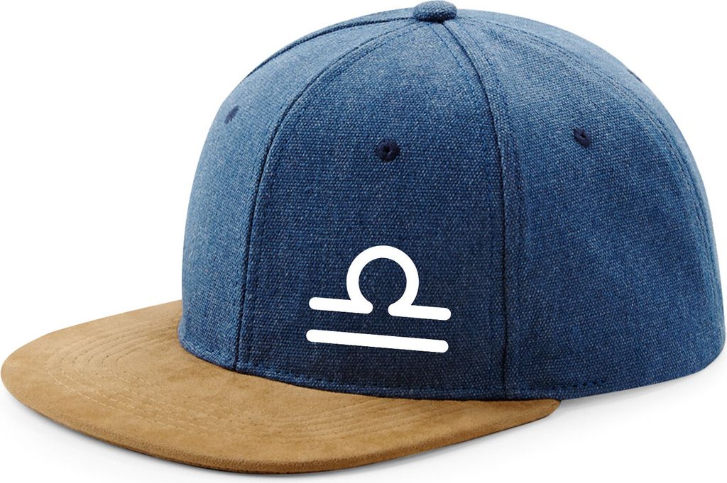 Huuraa Cappy Mütze Waage Sternzeichen Zeichen Denim Baumwolle und Polyester Snapback Kappe Geschenkidee