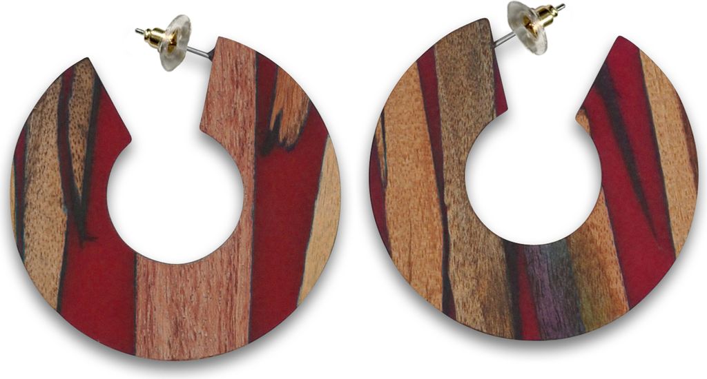 Steuer Modeschmuck Creolen Messing 5,5cm mehrfarbig ohne 445010004