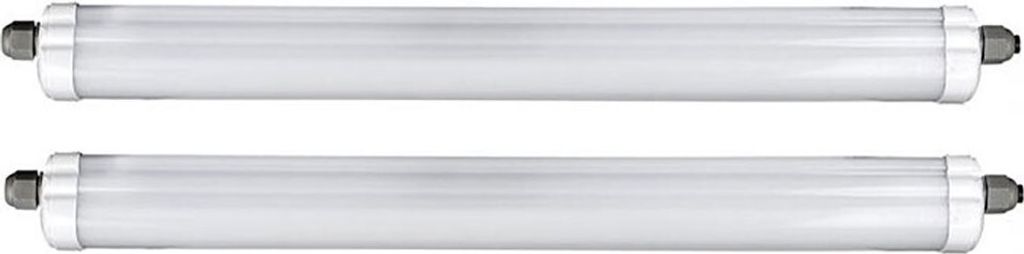 2er Set LED Wannenlampe, 5760 lm, 6500K kaltweiß, L 150 cm