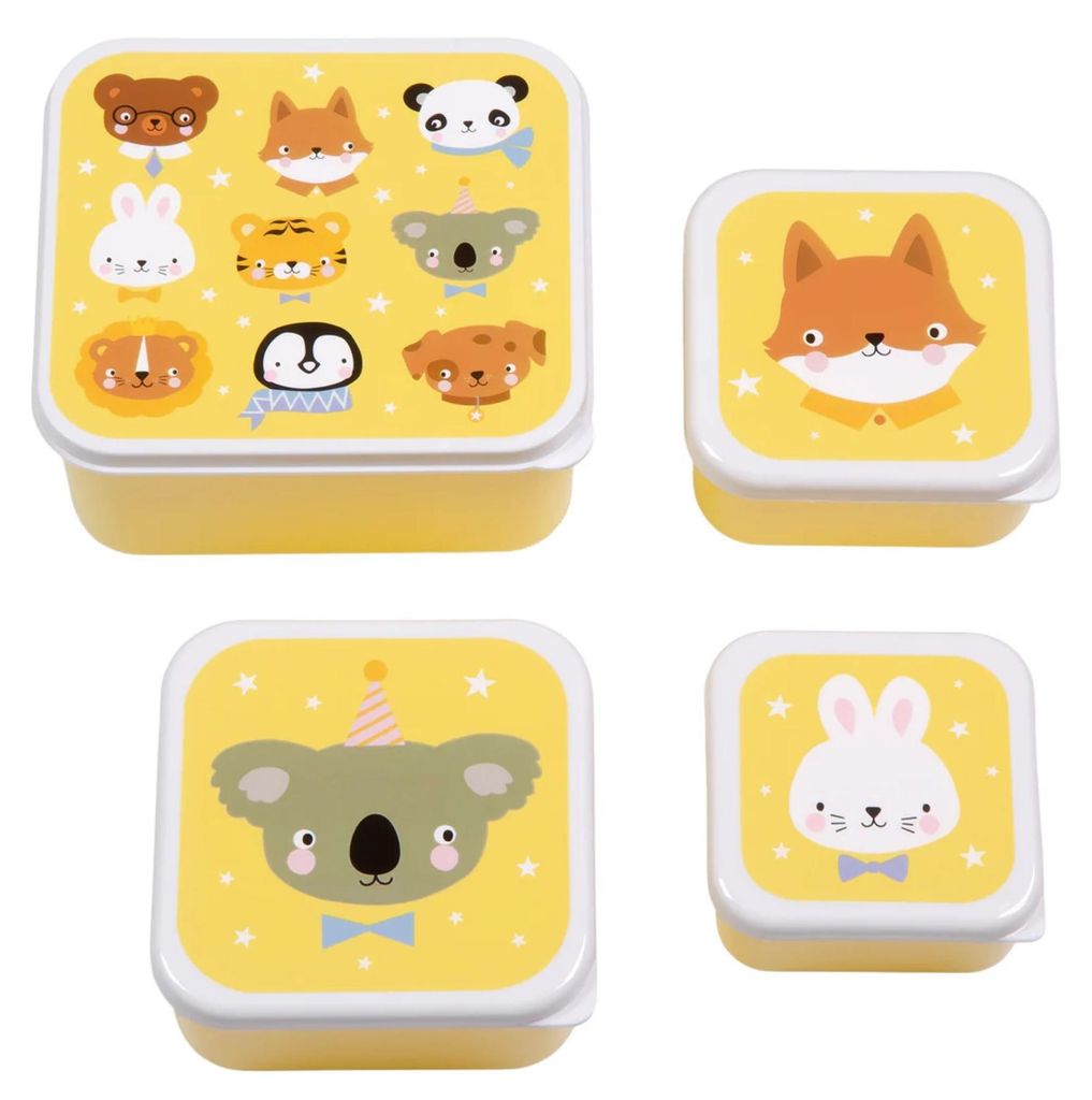 Set 4 Snackboxen Tiny - Gelb | by A Little Lovely Company