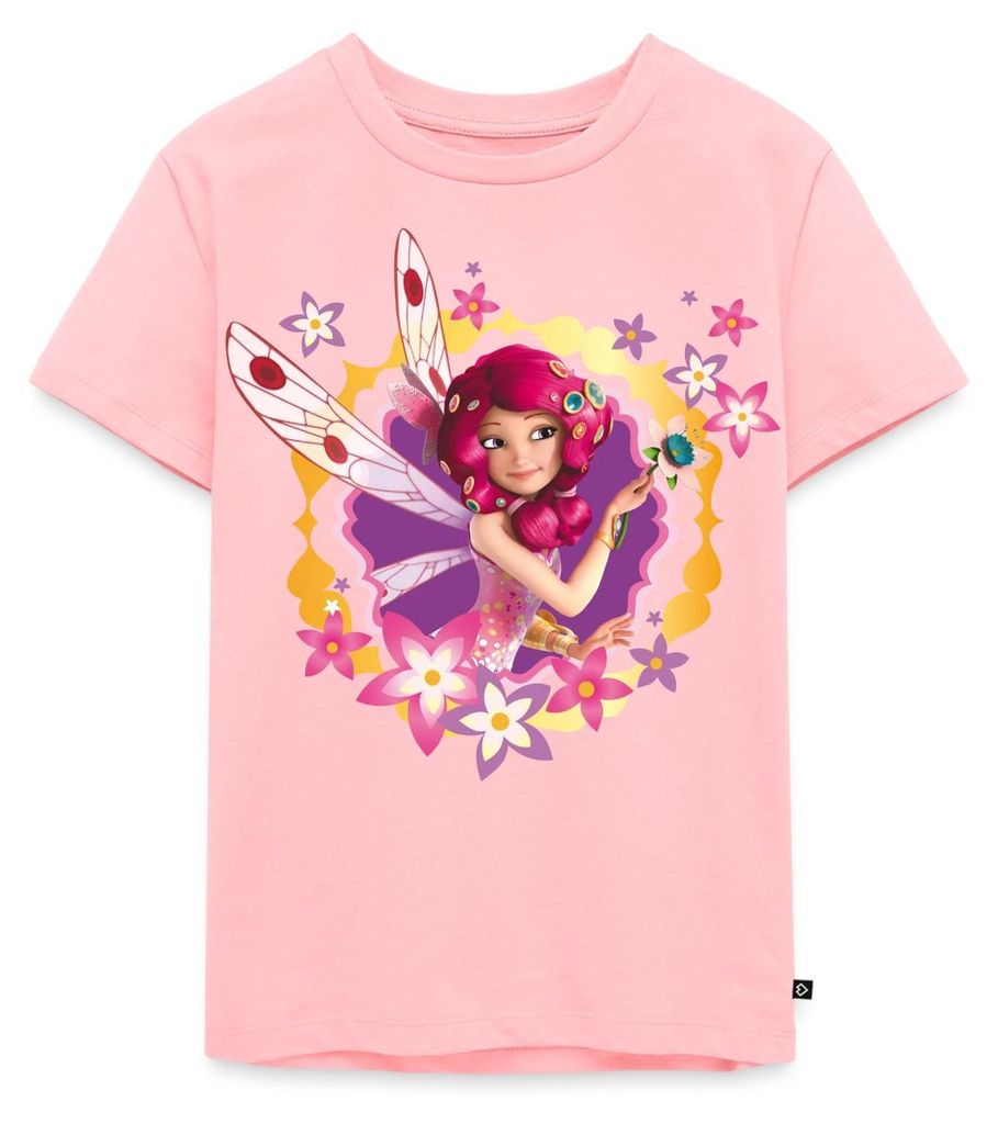 Spreadshirt Mia and Me Blumen Und Die Elfe Mia Kinder Premium T-Shirt, 134/140 (8 Jahre), Rosa