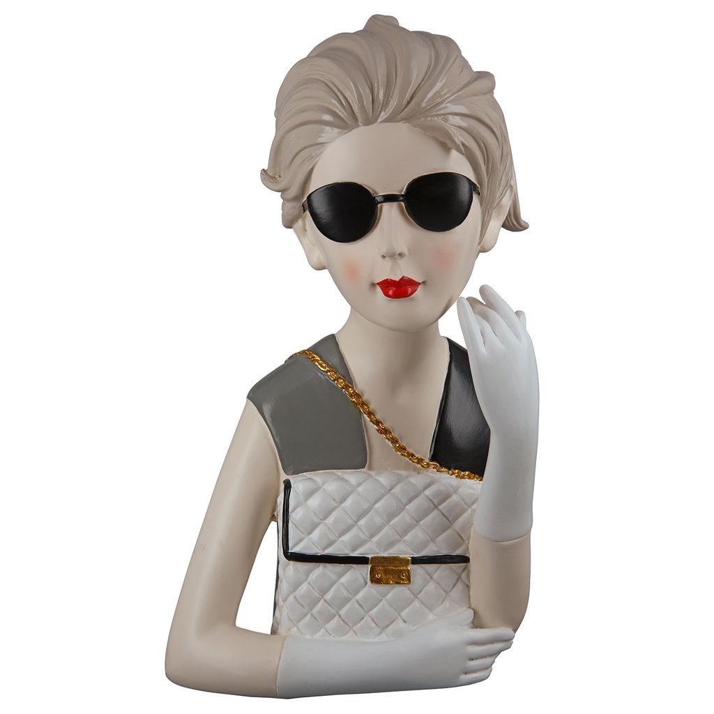 GILDE Dekofigur Figur Lady mit Handtasche H.
