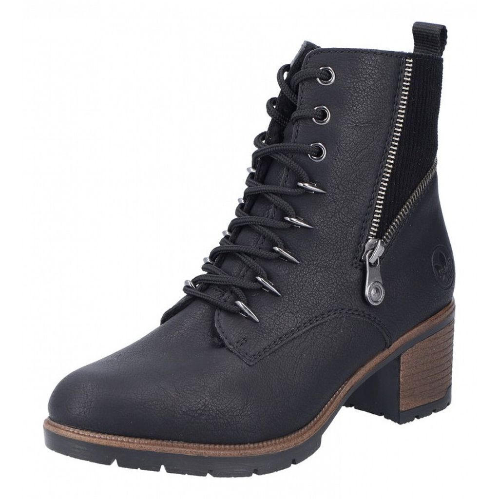 Rieker Schnür-,Zug-u.Schnallenstiefel in schwarz, Gr. 42