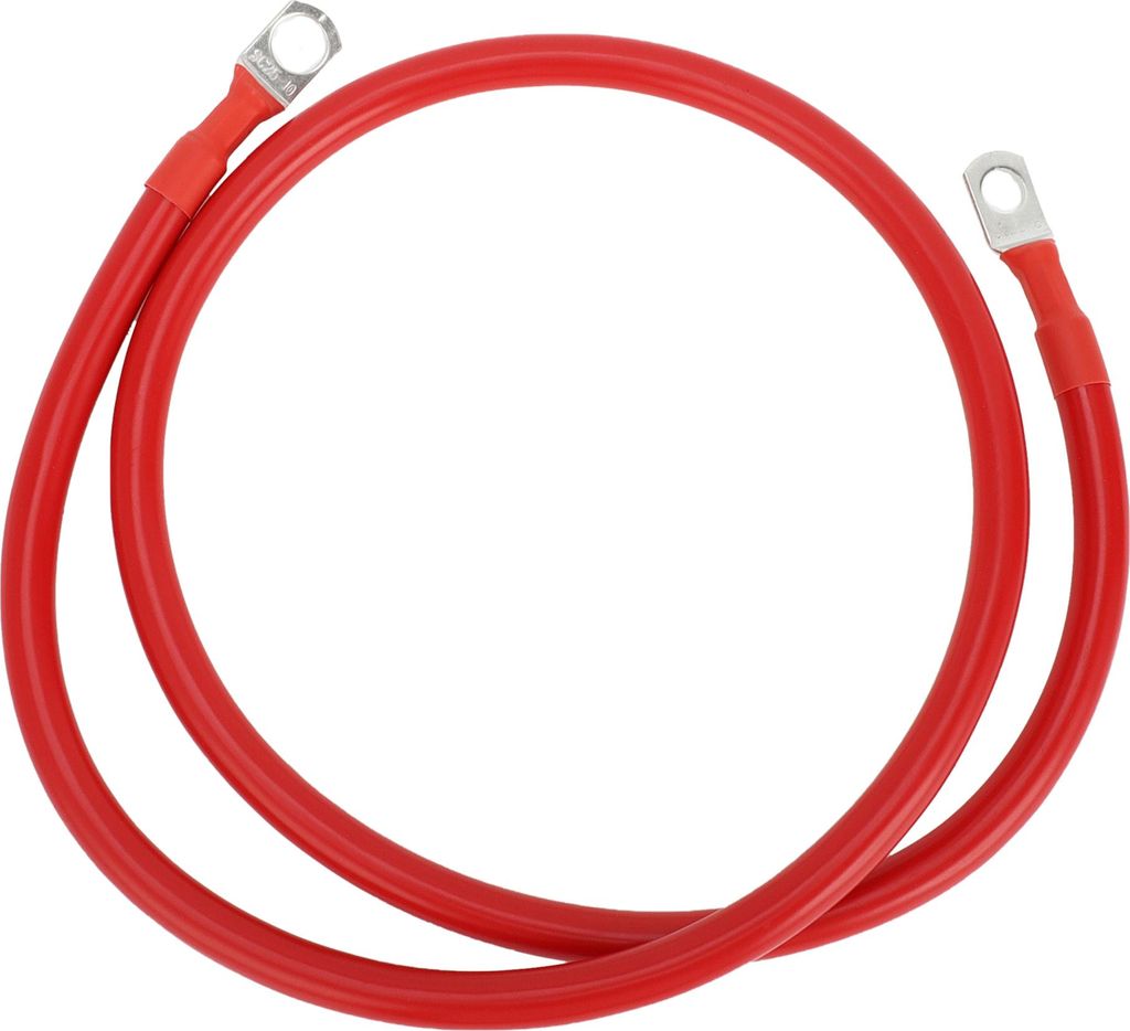 1 Stk. Universal Batterie-Wechselrichter-Kabel 3/8" Lug 5/16" Lug 3FT Batteriekabel 4 AWG Gauge Rot Verzinntes Kupfer