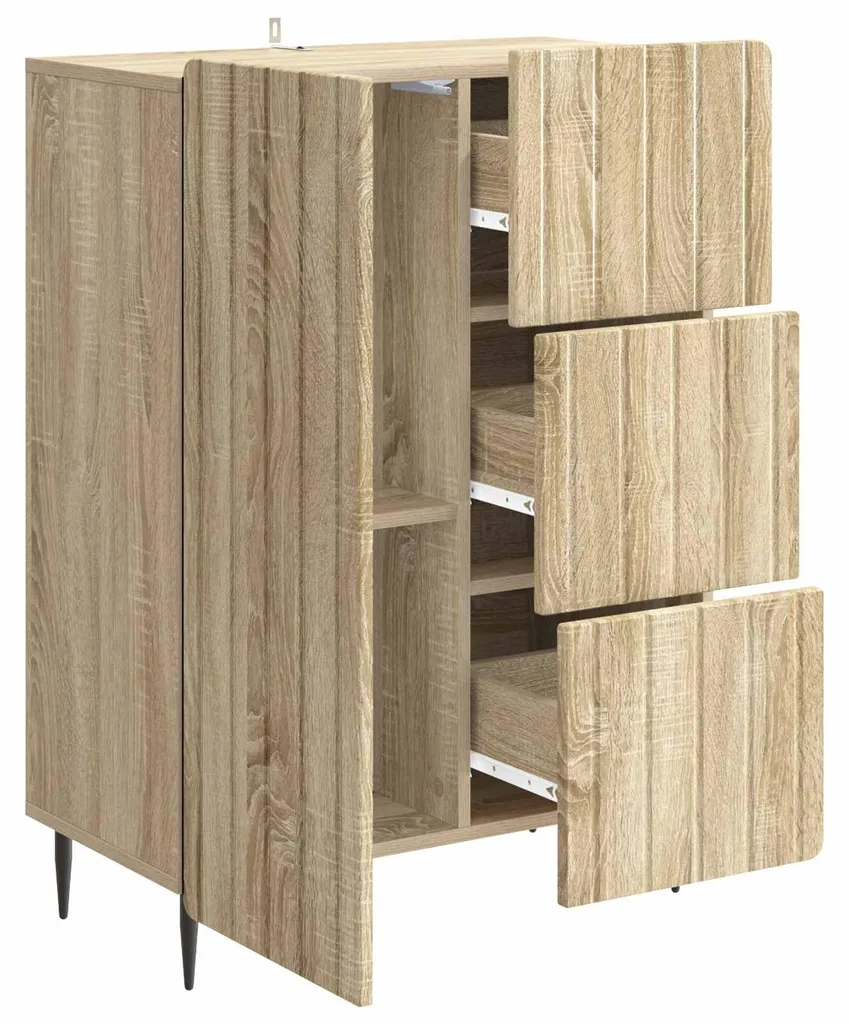Buffet Compact Chêne Sonoma pour Optimiser l'Espace de Rangement - 2