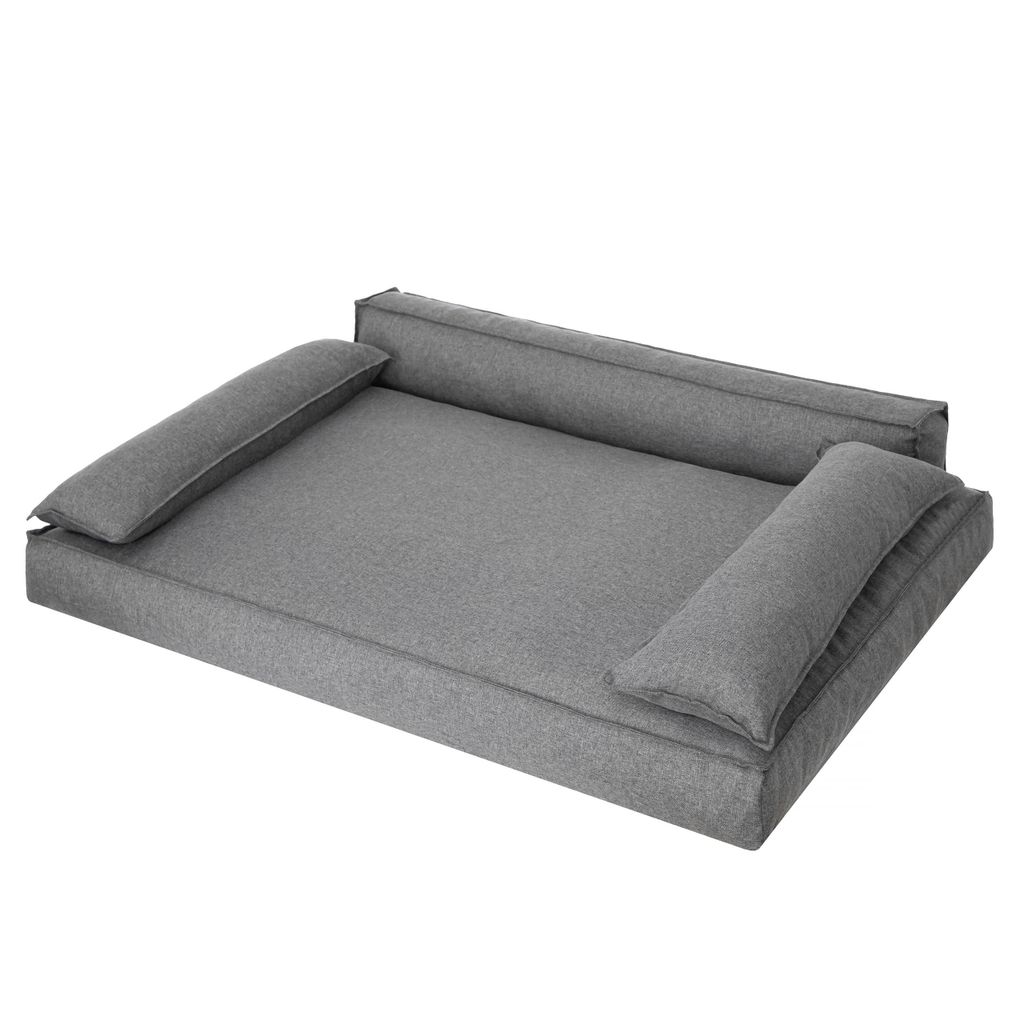 Hundebett, Haustiermatratze, Katzenbett, Hundekissen, Hundekorb, Hundesofa, Liegeplatz für Hund, Orthopädische, Möbel, Anthrazite, 120x77 cm