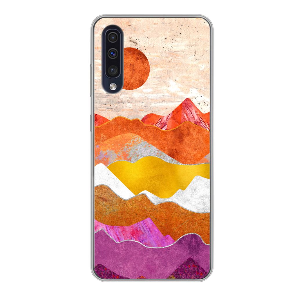 MuchoWow Handyhülle Schutzhülle Hülle für Samsung Galaxy A50 Lesbisch - Stolz - Marmor Silikon Softcase Handy Hülle - Mobiltelefonhülle