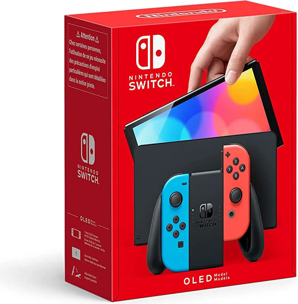 Nintendo Switch (OLED-Modell) Neon-Rot/Neon-Blau