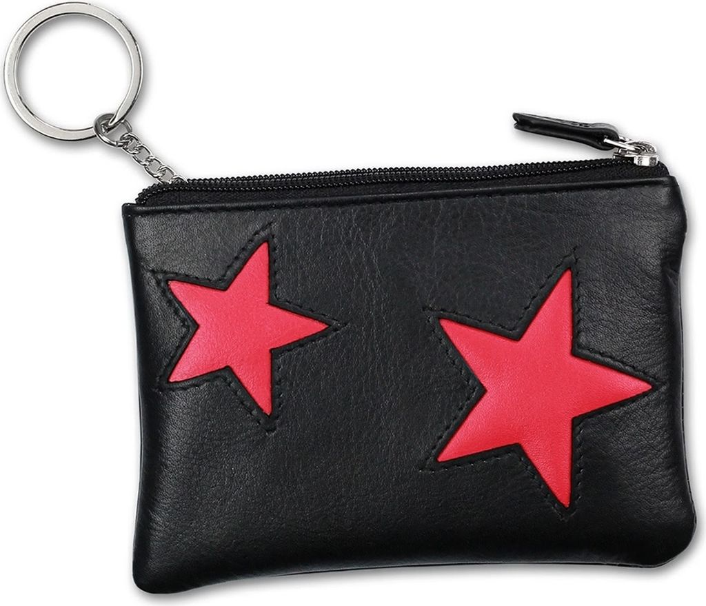 Schlüsseltasche schwarz pink DrachenLeder Etui Brieftasche D2OPS904P