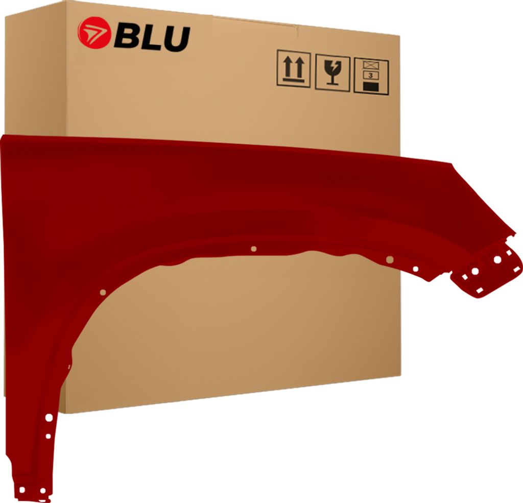 BLU Kotflügel Passend für VW Volkswagen Tiguan I 5N 5N2 LA3T Rechts Rot WildCherry | 2007-2016 | Vorderseite Vorne | Lackiert | Einbaufertig