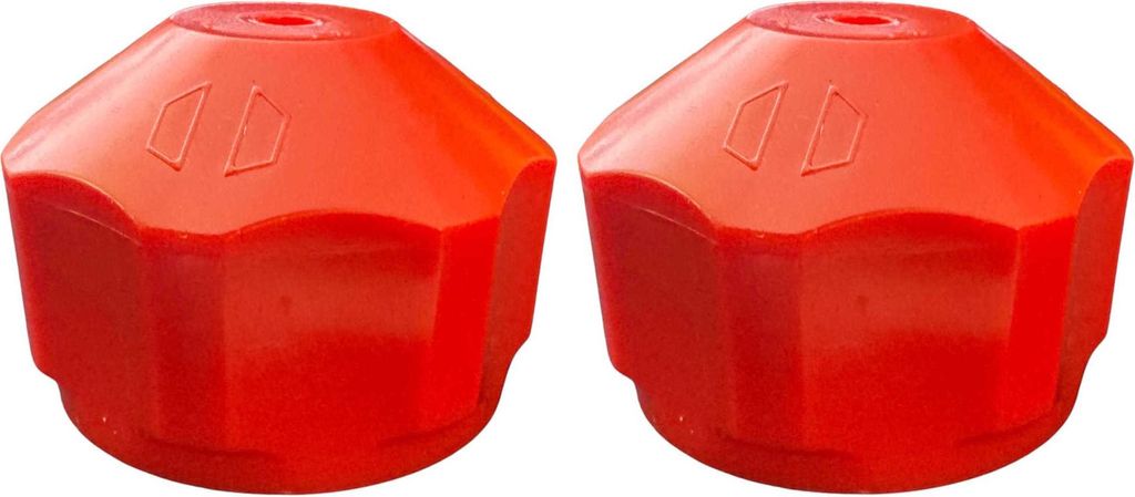 2x rote Bauschutzkappe, Handregulierkappe, extrem stabile Ausführung, M30 x 1,5