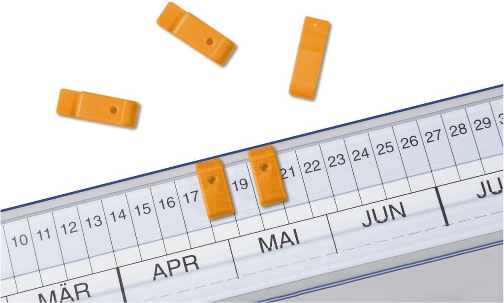 Signal-Aufstecker für die Serie VISIMAP, Breite 5 mm, Orange, Verpackungseinheit: 1 P/100