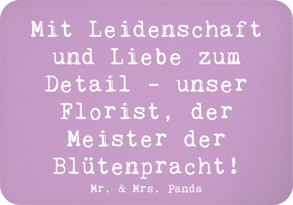 Mr. & Mrs. Panda magnet Spruch Florist Kunst - Lavendeltraum - Geschenk, Dankesgesteck, Natur, Notizhalter, Kühlschrankmagnet, zettelhalter, Dekom...