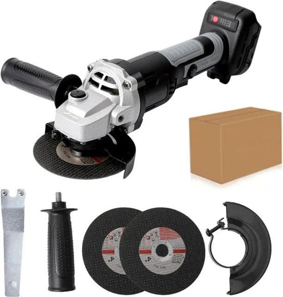Winkelschleifer - EU-100MM-3 Speed - 100 mm Scheibe - Bürstenloser Motor - 3 Stufen - 0–12000 U/min - Akku enthalten - Braun