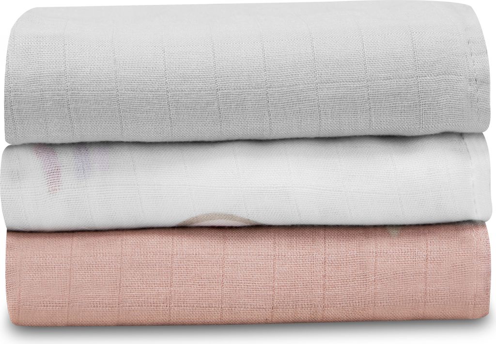 LIONELO Bamboo Set 3 Stück natürliche mullwindeln Bambus Produktbild 