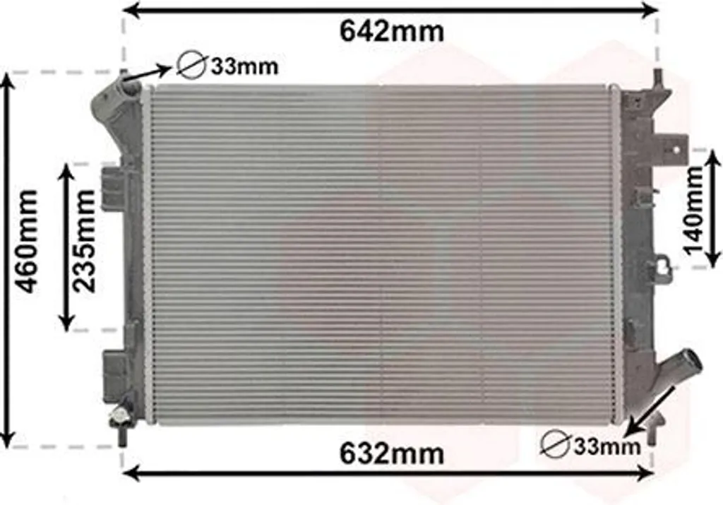 Radiateur VAN WEZEL 82012712 haute performance pour moteur KIA SOUL II