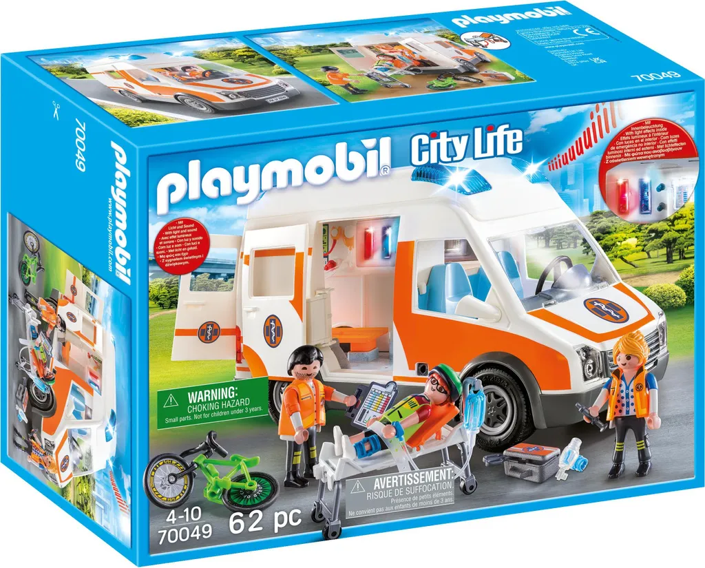Ambulance PLAYMOBIL 70049 : Le Véhicule Complet pour Soigner les Blessés