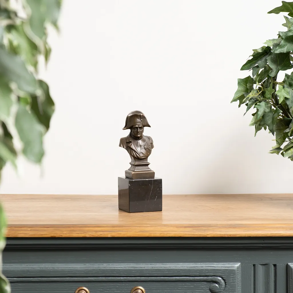 Moritz Buste Napoléon en Bronze Véritable - Statue Historique de 20 cm - 2