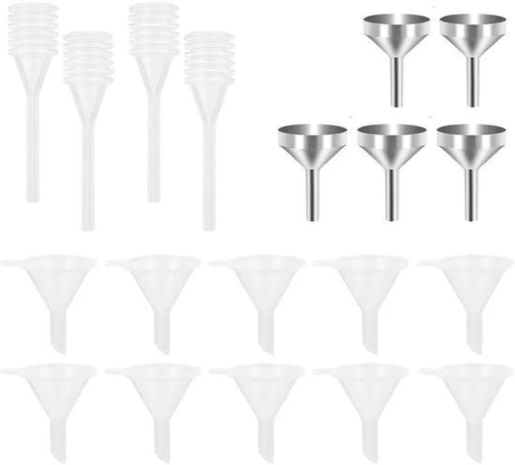 Kit 19 mini-flacons pour parfum et cosmétiques avec pipettes et alu
