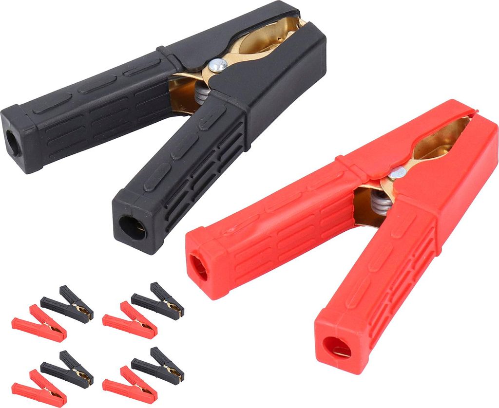 10 Stück Batteriekabelklemmen 100A Lade-Krokodilklemmen reines Kupfer Fahrzeugzubehör