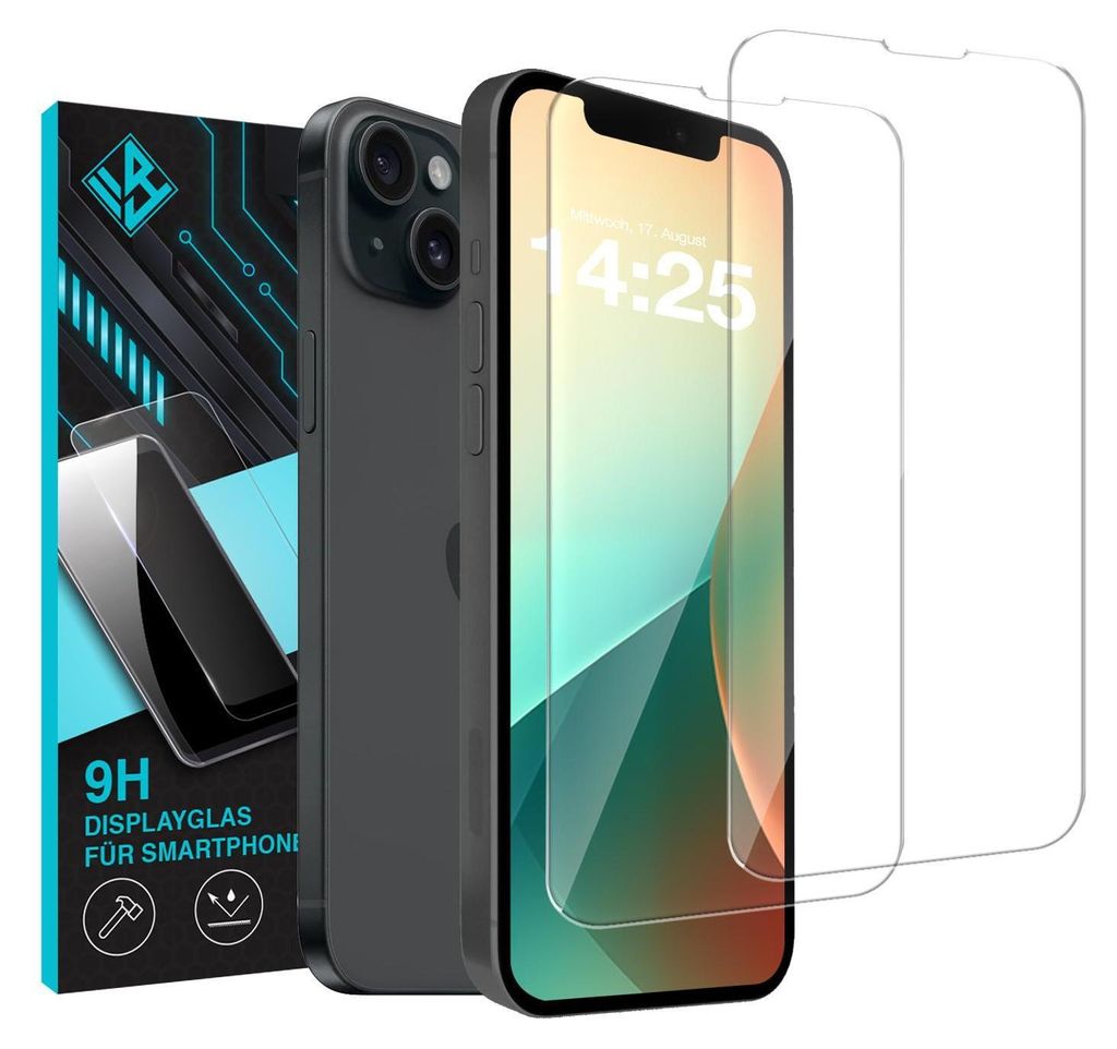 2x 9H Schutzglas Displayschutzfolie für Apple iPhone 13 Produktbild 