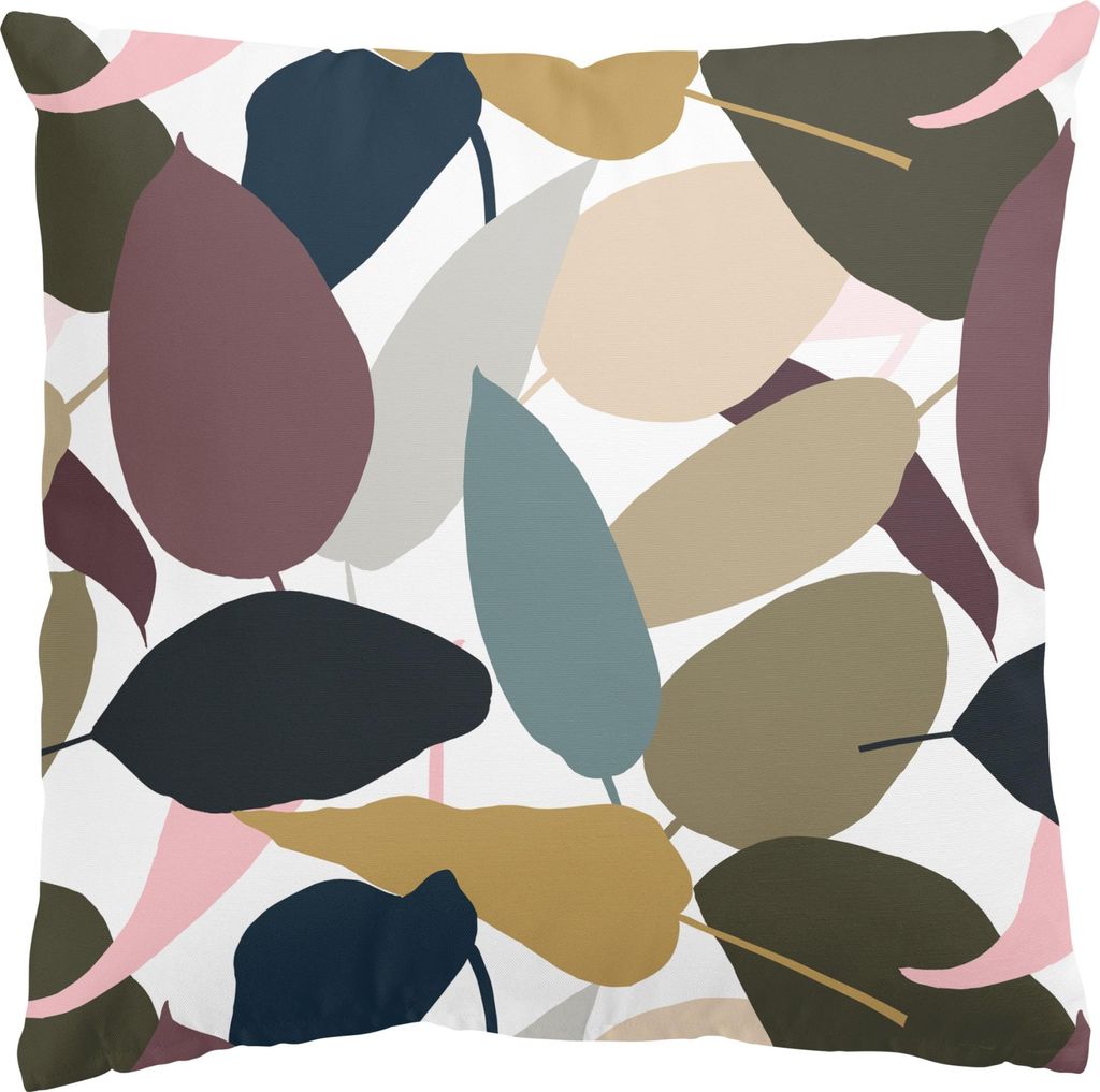 Dekokissen Muster drinnen / Indoor Zierkissen Canvas waschbar Design bunt Tropisch Sofakissen mit Füllung