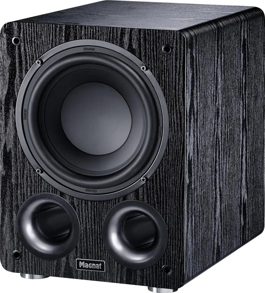 Magnat ALPHA RS8 Noir - Caisson de Basses Actif Bass-Reflex Haute Fidélité