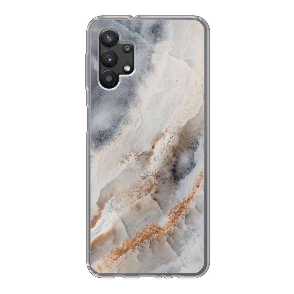 MuchoWow Handyhülle Schutzhülle Hülle für Samsung Galaxy A32 5G Natursteine - Mineralien - Muster Silikon Softcase Handy Hülle - Softcase