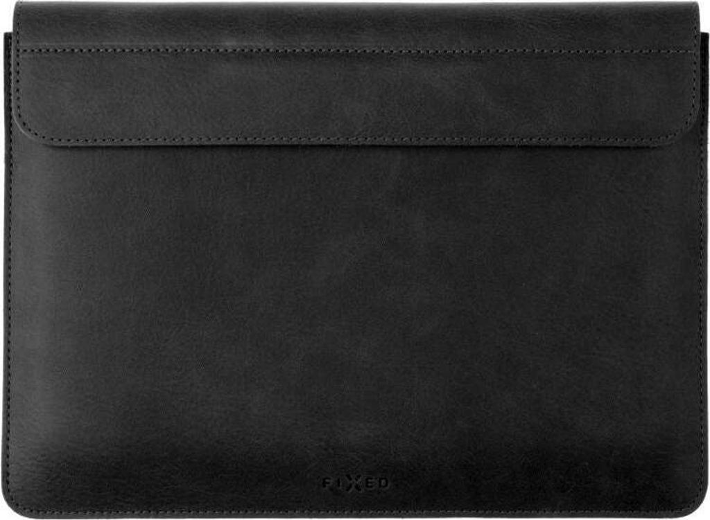 Leder-Schutzhülle Fixed Oxford für Apple MacBook Air 15.3" M4 / M3 / M2, Schwarz
