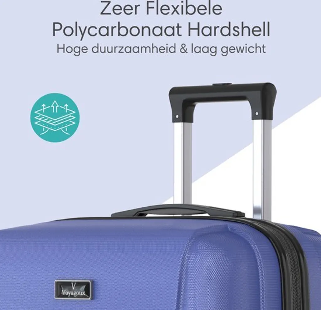 Set de 2 Valises à Roulettes Voyagoux AVALON Bleu pour Tout Voyage - 12