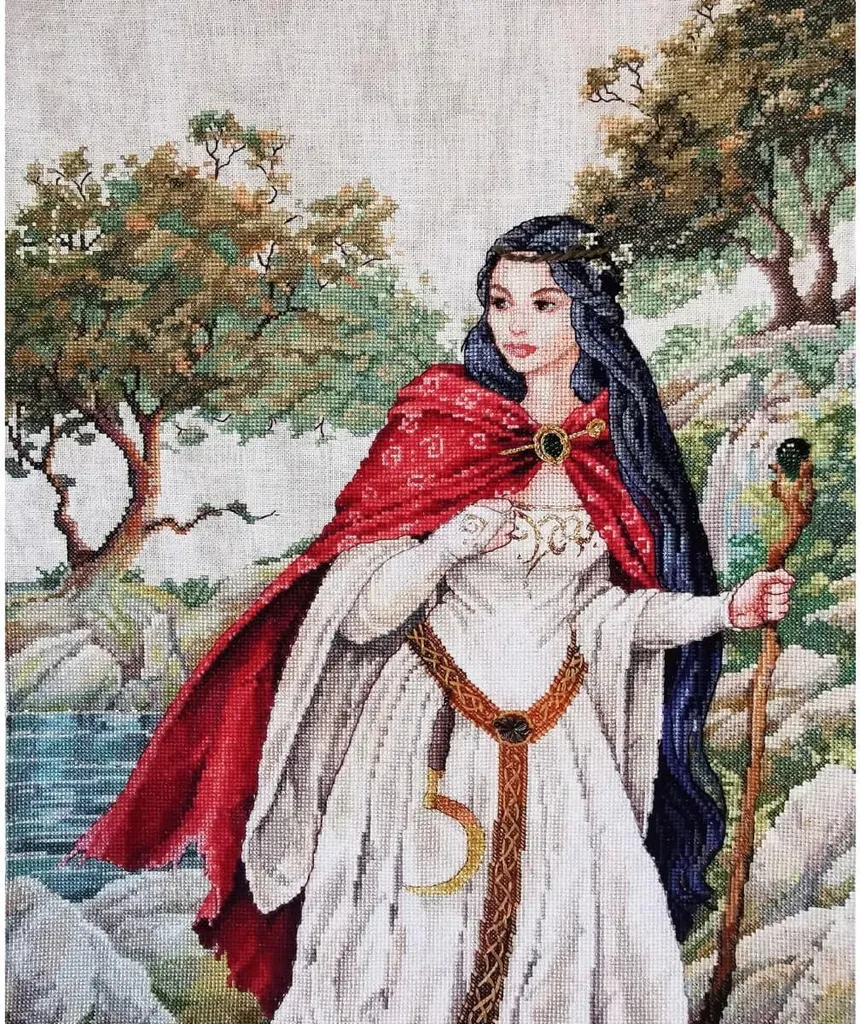 Nimue Viviane Dame du Lac 176G : Kit Point de Croix Compté Féerique