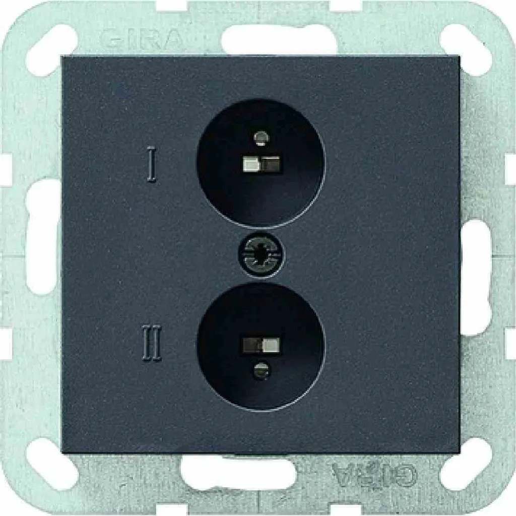 Prise stéréo Gira anthracite 040228 design Système 55 haute qualité