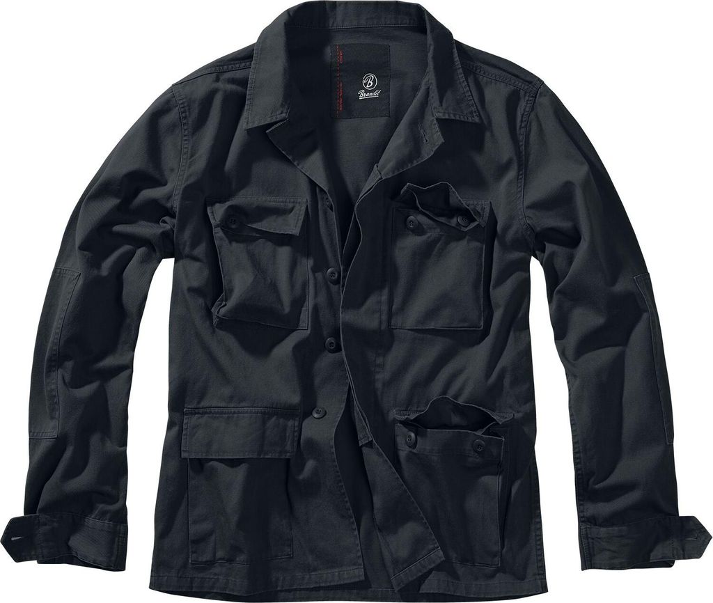 Brandit Übergangsjacke Herren BDU Twill Jacket schwarz Basics 100% Baumwolle XL