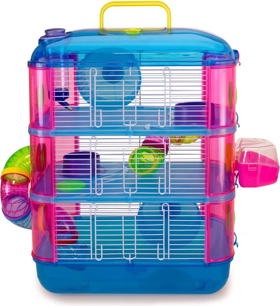 Hamsterkäfig - Hamsterkäfig - Hamsterstreu - 20,8 x 28,8 x 41,8 cm - Bunt