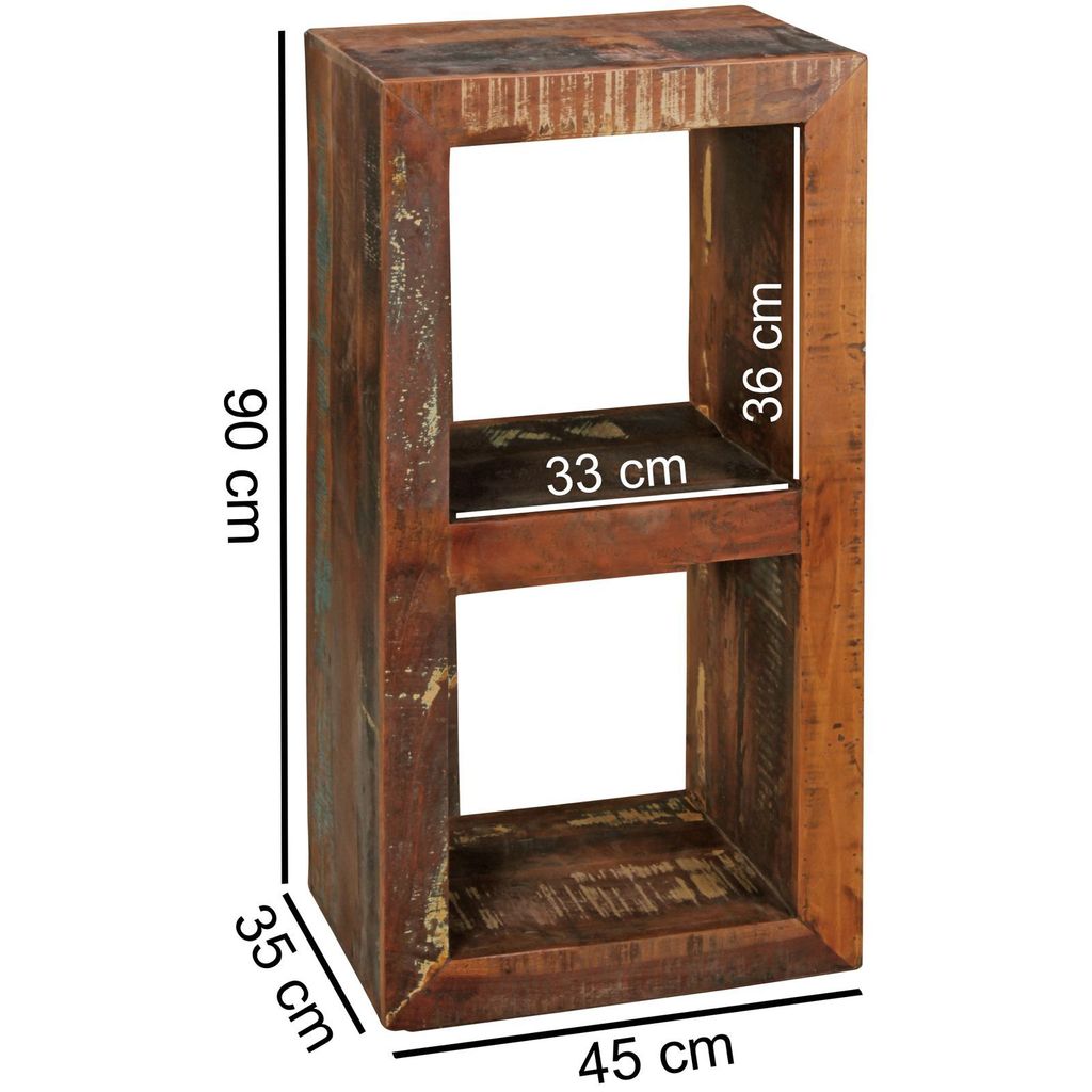 Półka na książki Calcutta 45 x 35 x 90 cm | Półka z litego Zdjęcie produktu 