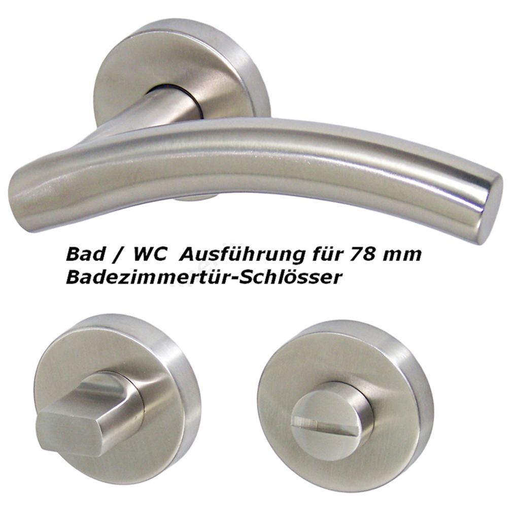 Edelstahl Türbeschlag Iseo II R WC Türklinke Türgriffe Türbeschläge
