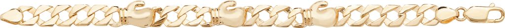 Funkiges 9 Karat (375) Gold Mädchen - Armband - 15cm*8mm, 8 Gramm; TRS16209
