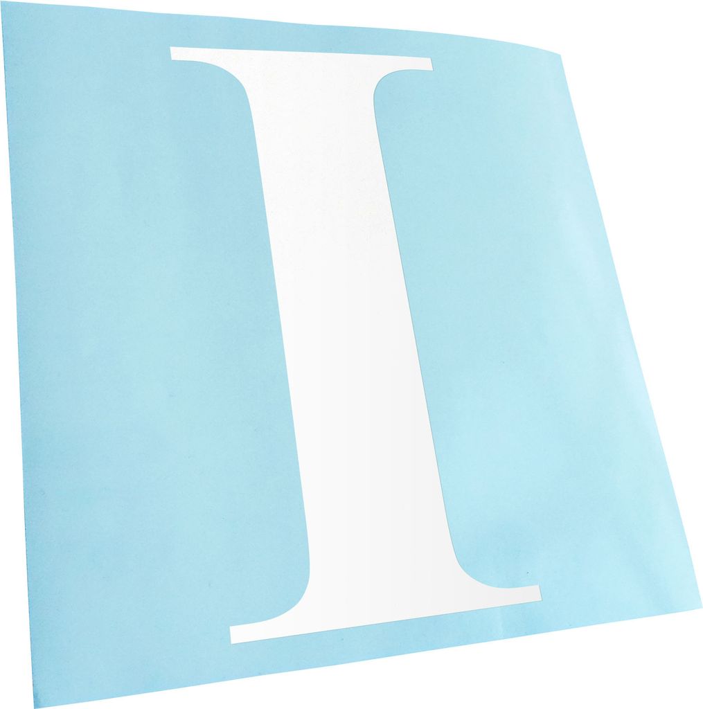 Kiwistar - Autoaufkleber - Buchstabe I - Alphabet Heckscheibe - Aufkleber für Auto Kfz Fahrrad, LKW, Truck Mofa