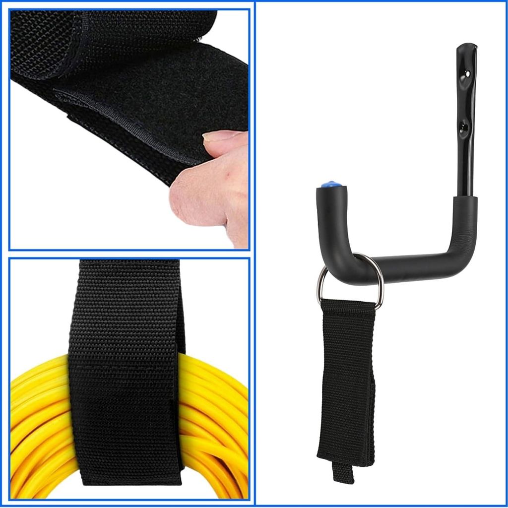 Vielseitige und starke Aufbewahrungshaken für effiziente Garage- und Wandorganisation