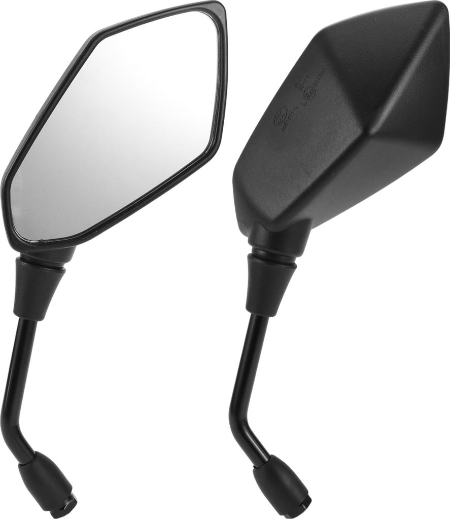 Universelle Motorrad-Rückspiegel Einstellbarer Seitenspiegel Aluminium Kunststoff 1 Set Schwarz M10 Prismatische Form