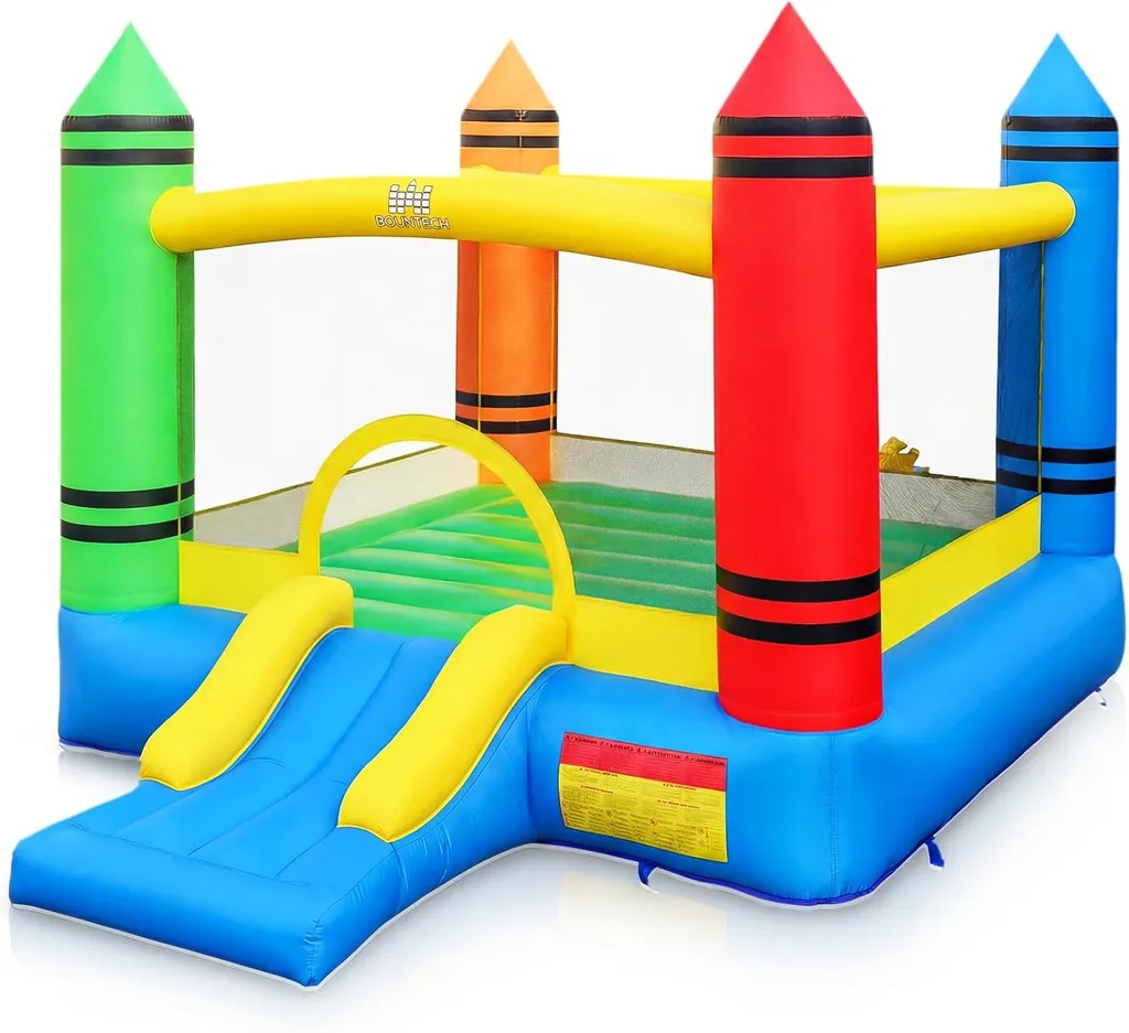 Aire de Jeux Gonflable pour Enfant avec Toboggan Géant Intérieur Extérieur