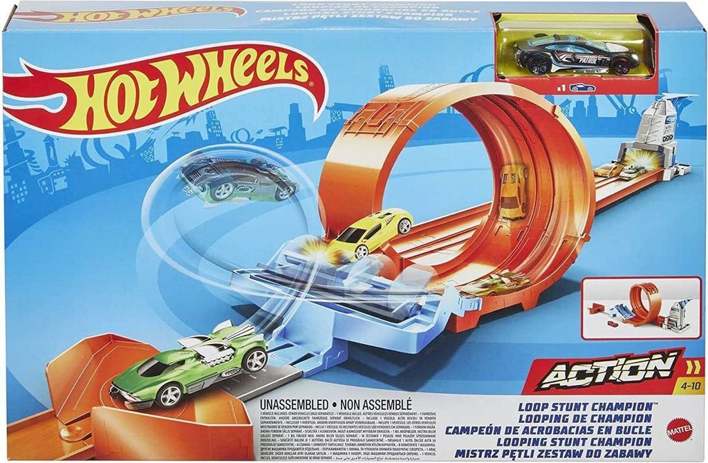 Set de circuito Hot Wheels Champion con bucle, incluye un Imagen del producto 