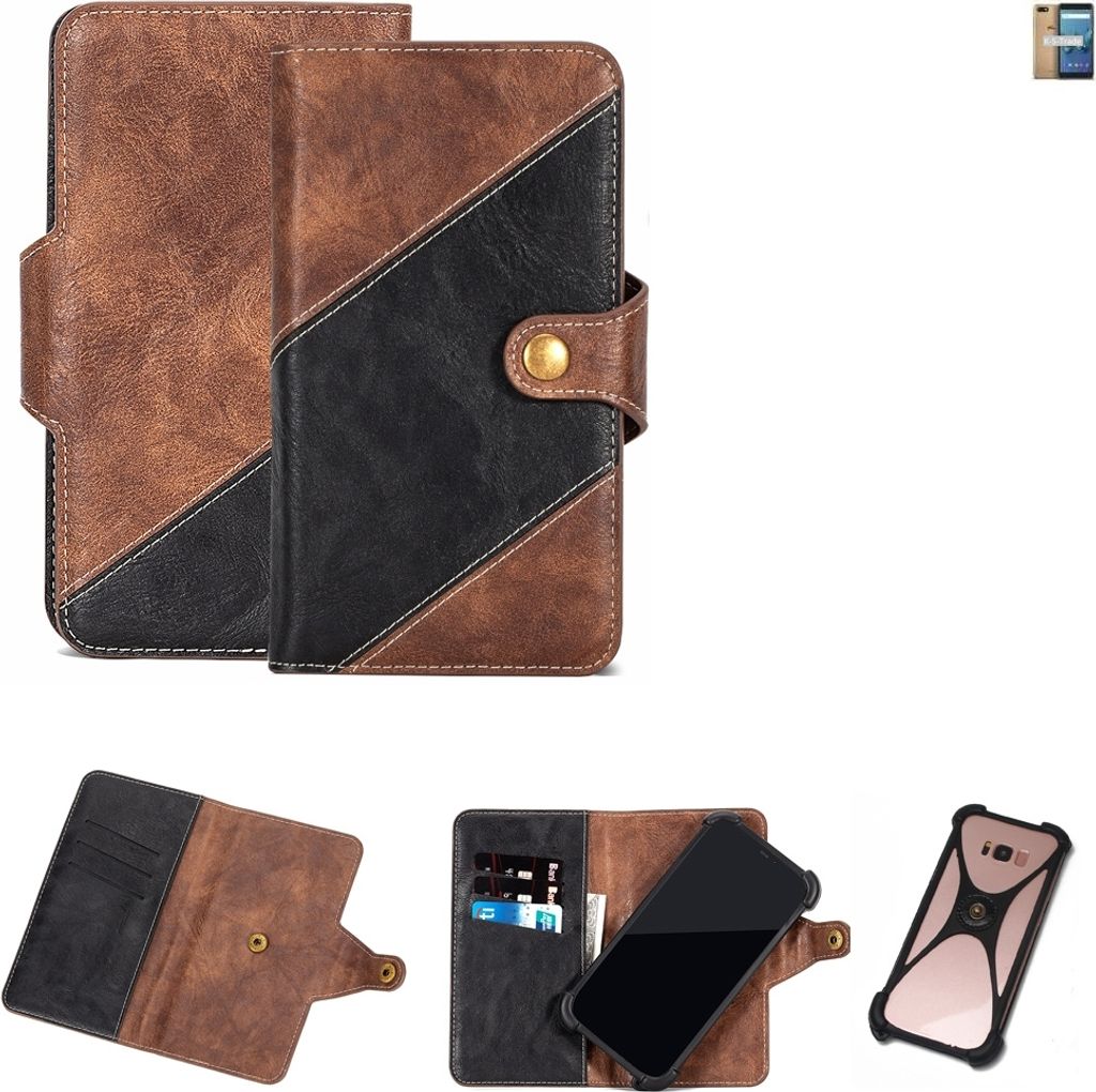 K-S-Trade Handy Hülle Schutz Hülle Schutzhülle Bookstyle Case kompatibel mit Wiko Tommy 3 Handy Cover Hülle Schutztasche 1x