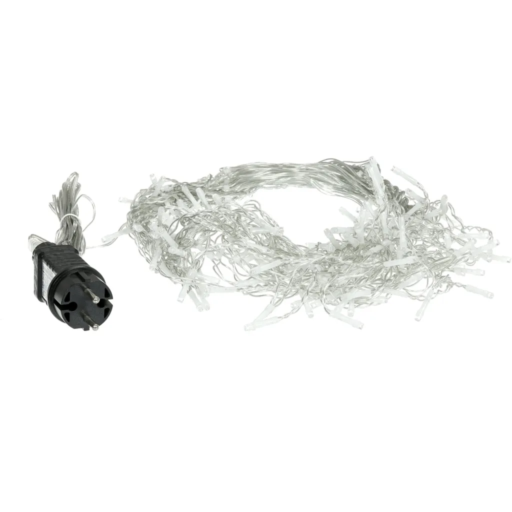 Rideau Lumineux Noël 320 LED Blanc Froid 6,4m pour Façade et Balcon