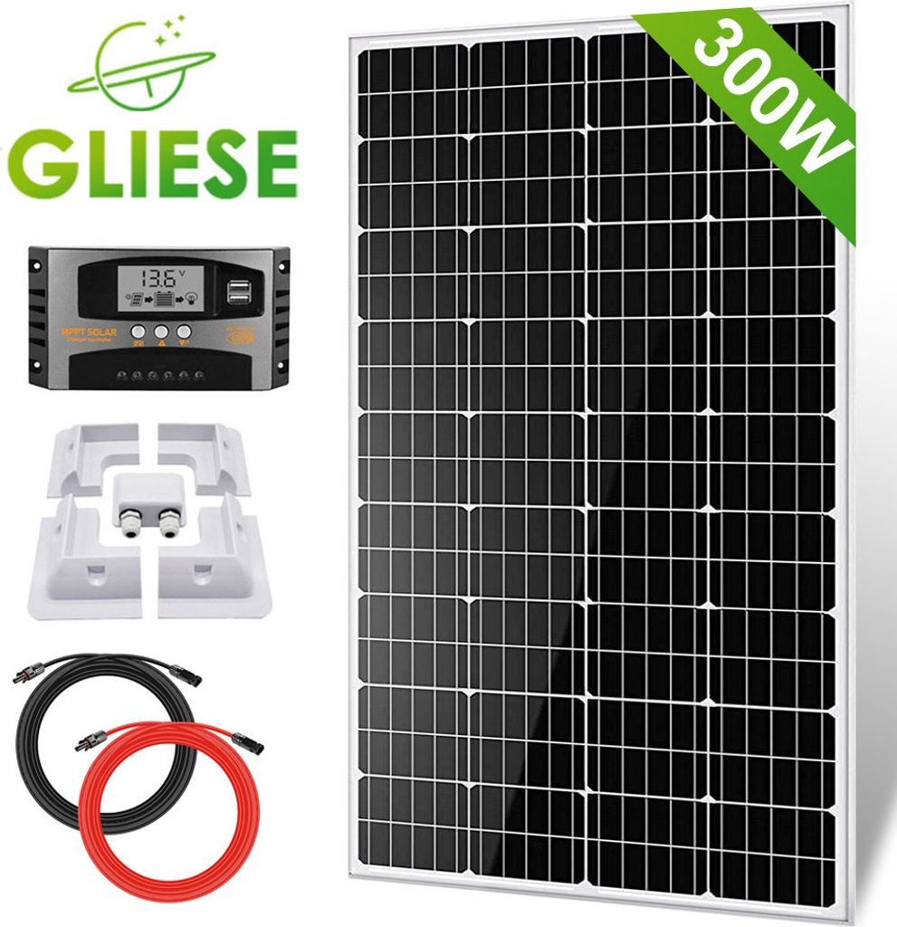 300W Wohnmobil Set Solaranlage Komplettpaket Solarmodul Mit Produktbild 