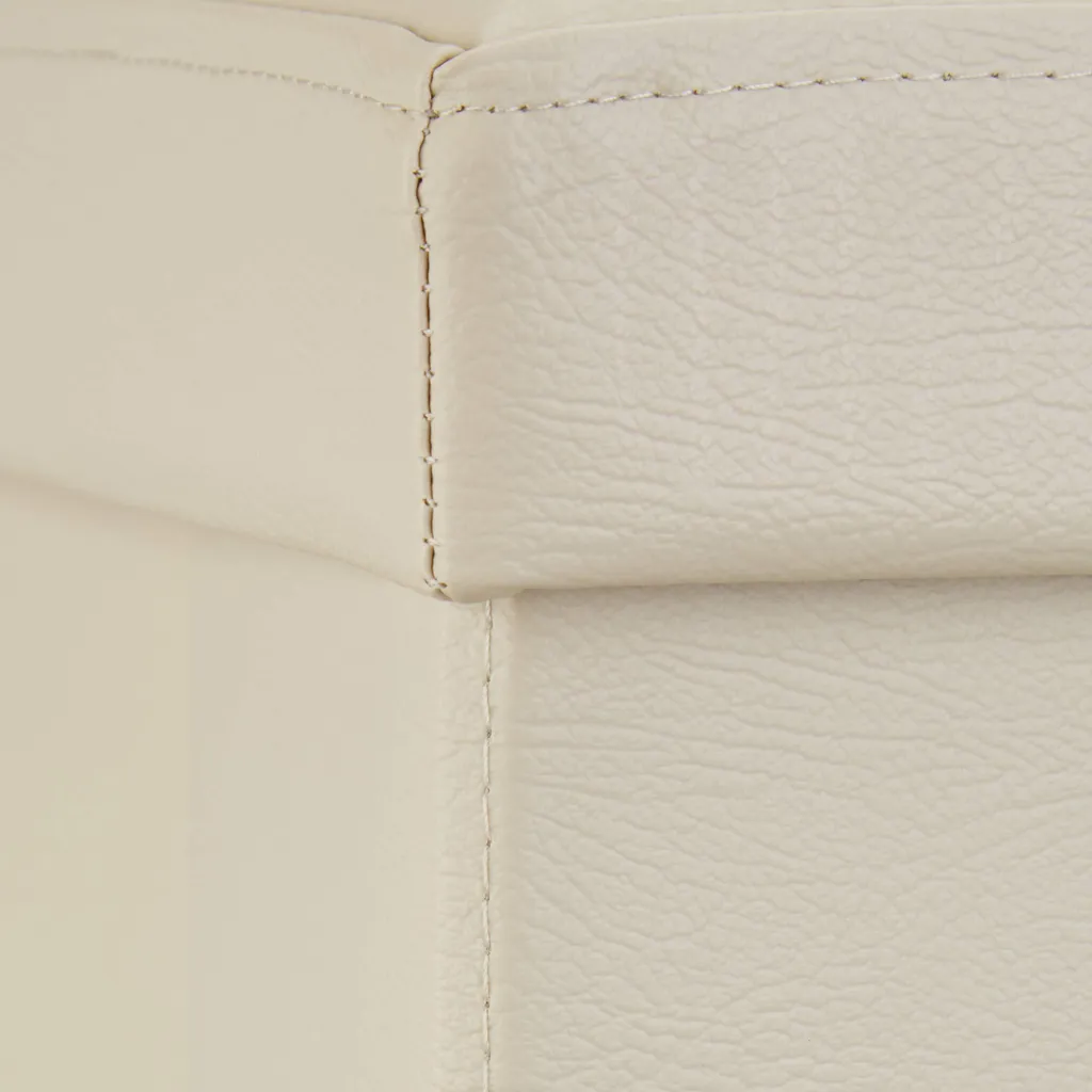 Cassapanca Beige RD19044 Pieghevole - Panca Imbottita Salvaspazio 80L - 11