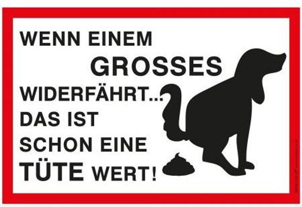 Schild - Wenn einem Grosses widerfährt...das ist schon eine Tüte wert - 308298/1 - Gr. 30 x 20 cm