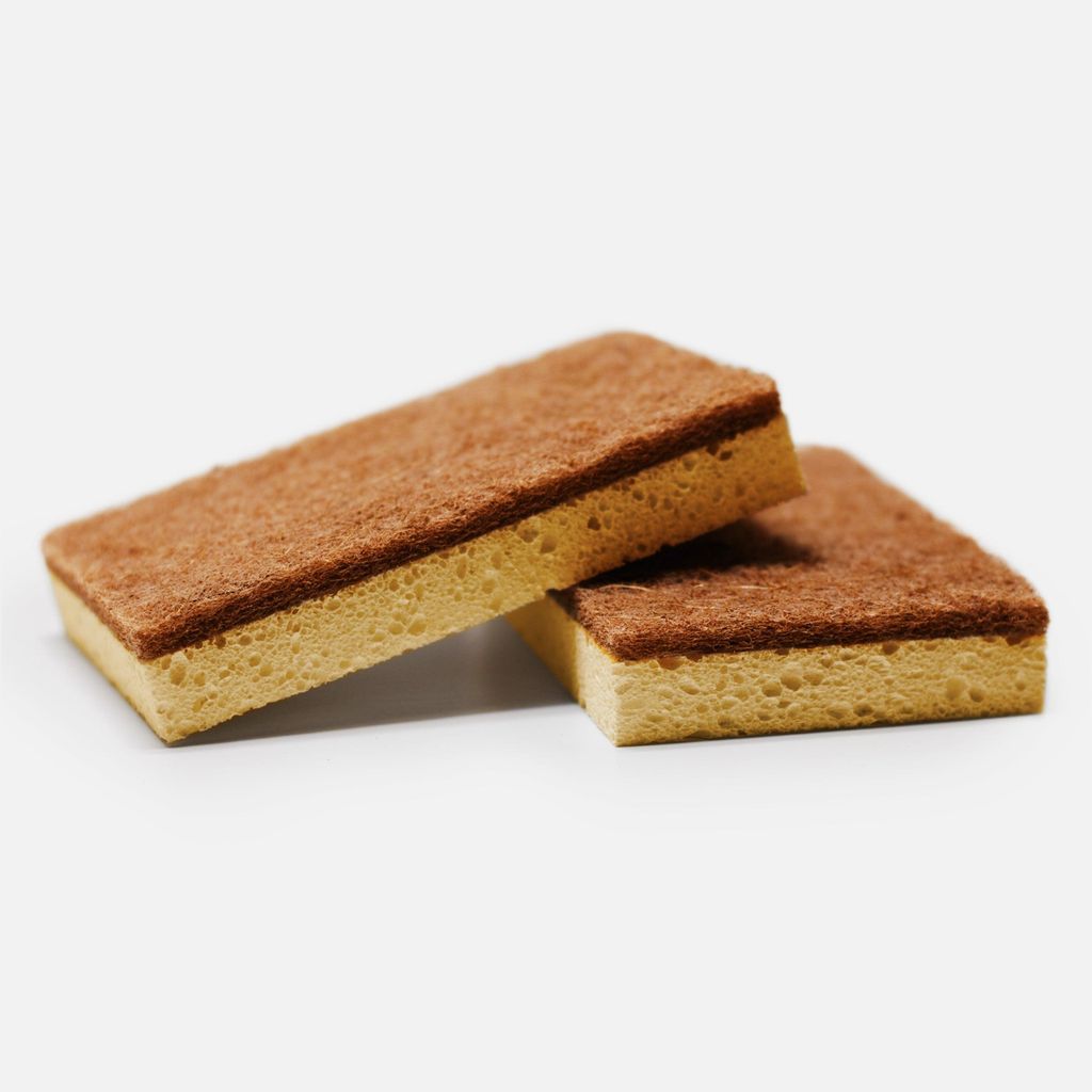 BiOHY Kokosschwämme, Spülschwamm, Küchenschwamm, Nachhaltiger Putzschwamm – 2er-Set