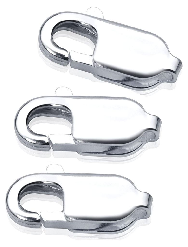 MATERIA Karabiner-Verschluss 3 Stück 925 Silber 11mm für Produktbild 