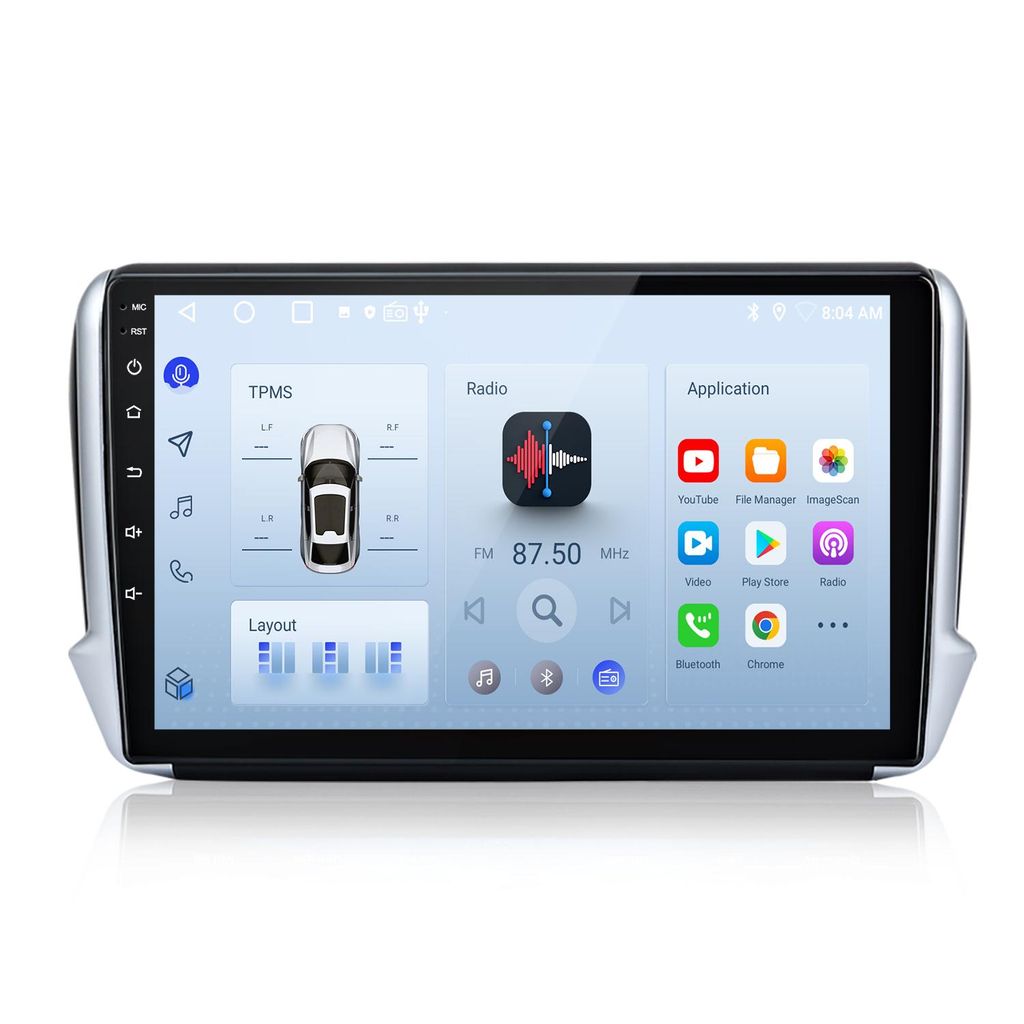 Android14 CarPlay 2G+64G android auto DAB+ GPS Geeignet Für Peugeot 2008/208 2013-2017 Autoradio WIFI RDS SWC